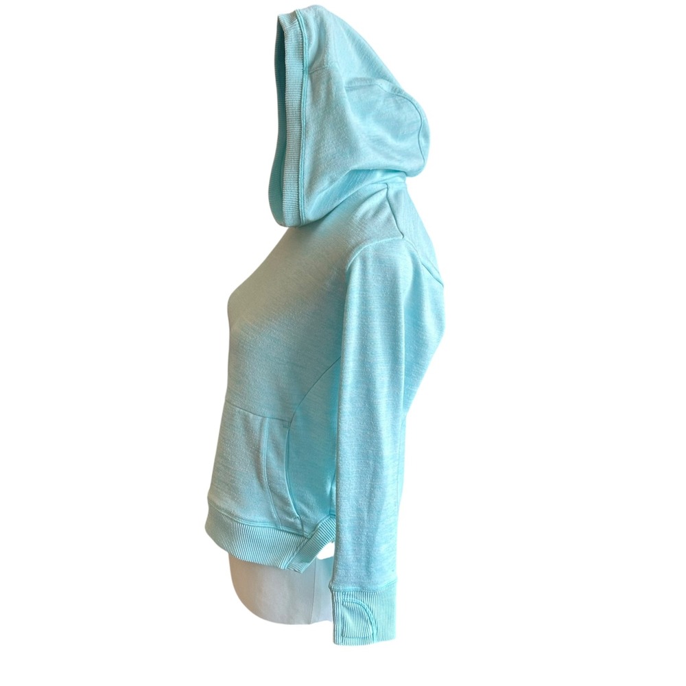 Athleta‎ Girl Hoodie Size L/12 Aqua Blue Pullover Sweatshirt Activewear - Picture 2 of 10